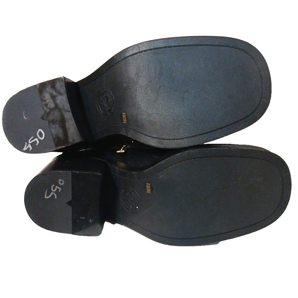 Vince Camuto Bembonie Leather Buckle Side Zip Ankle Boots Black 8.5M $150 MSRP - Picture 10 of 11